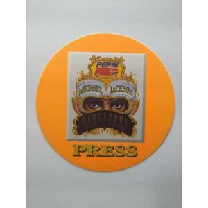 Michael Jackson Dangerous Backstage Pass Original Orange Press King Of Pop Rock